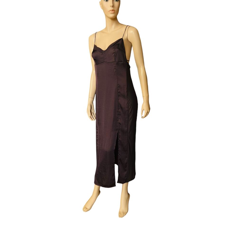 Free People Intimately City Cool Satin Slipdress Size Large Sweetheart Neckline - Picture 10 of 16